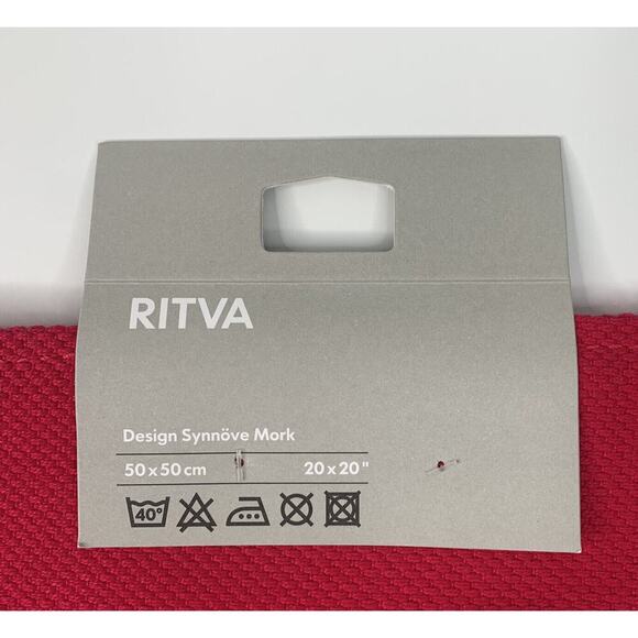 IKEA | Accents | Nwt Ikea Lot Of 4 Ritva Cotton Square Throw  NWT Ikea Lot of 4 Ritva Cotton Square Throw Pillow Cases 20”x20” Red